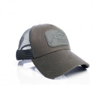 Kšiltovka RidgeMonkey APEarel Dropback Pastel Trucker Cap Grey