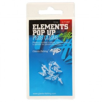 Držák nástrahy Giants Fishing Elements Pop-Up Pegs Clear 10ks