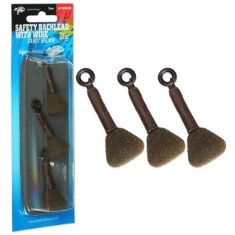 Zátěž Giants Fishing Safety Backlead with Wire Sandy Brown 3ks