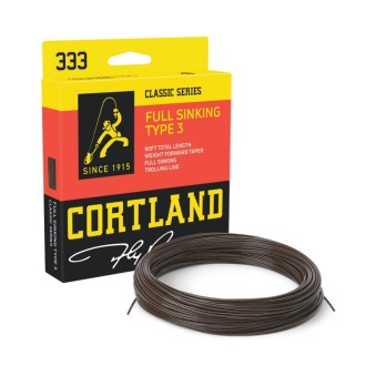 Muškařská šnůra Cortland 333 Classic Full Sinking Brown Fresh/Salt 90ft