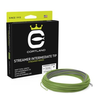 Muškařská šnůra Cortland Streamer Intermediate Tip Space Grey/Moss Green 100ft
