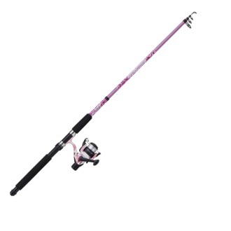Prut s navijákem RD Mitchell Tanager Pink Camo II Tele 2,40m 10-30g