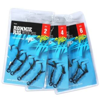 Kaprový návazec Giants Fishing Ronnie Rig with Peg 4ks