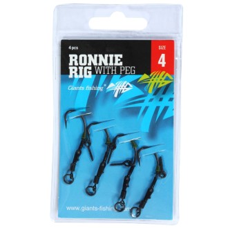 Kaprový návazec Giants Fishing Ronnie Rig with Peg 4ks