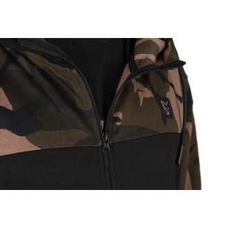 Mikina Fox LW Black/Camo Split Zip Hoody