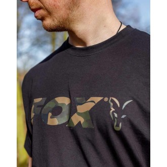 Triko Fox Black/Camo Logo T-Shirt