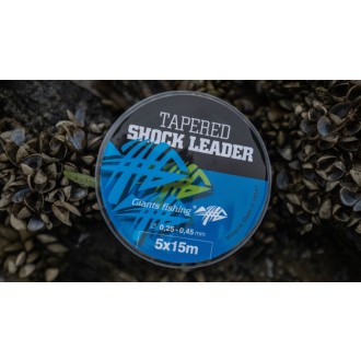 Ujímaný šokový vlasec Giants Fishing Tapered Shock Leader 5 x 15 m