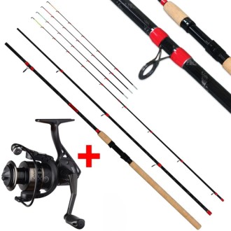 Prut Giants Fishing Fluent MK2 Feeder 3,30m 90g + Naviják Deluxe FD 4000