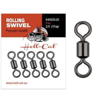 Pevnostní obratlík Hell-Cat Power Rolling Swivel 5ks