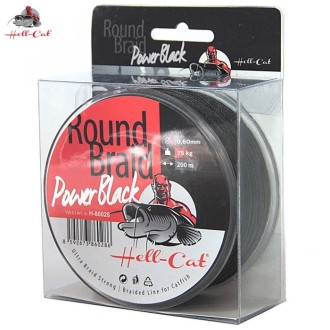 Splétaná šňůra Hell-Cat Round Braid Power Black 200m