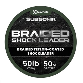 Šoková šňůrka Sonik Braided Shock Leader 50lb 50m