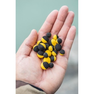Pěnové plovoucí boilie Giants Fishing Zig Rig Pop-Up Yellow-Black 10ks