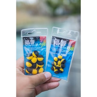 Pěnové plovoucí boilie Giants Fishing Zig Rig Pop-Up Yellow-Black 10ks