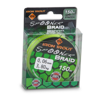 Iron Trout šňůra Spooner Braid 150 m, 0,05 mm, zelená