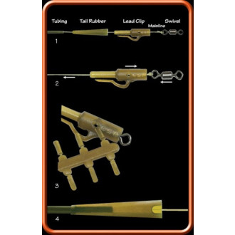 ESP závěsky s převlekem Ejector Lead Clips vel. 9 Brown