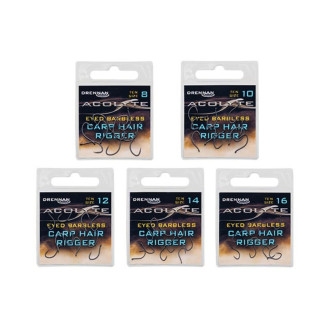 Drennan háčky Acolyte Carp Hair Rigger Barbless vel.16