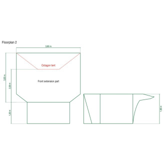 Prodloužení stanu Coleman Octagon 8