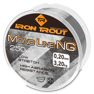 Vlasec Iron Trout Mono NG šedý 250m
