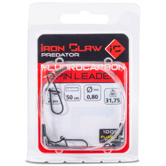 Návazec Iron Claw Fluorocarbon Spin Leader 50cm 2ks