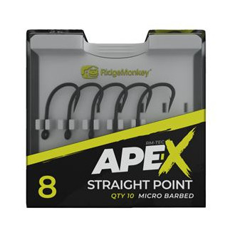 Háček RidgeMonkey Ape-X Straight Point Barbed 10ks