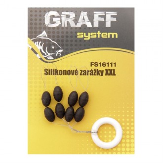 Silikonové zarážky Graff černé 10ks