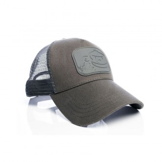 Kšiltovka RidgeMonkey APEarel Dropback Pastel Trucker Cap Grey